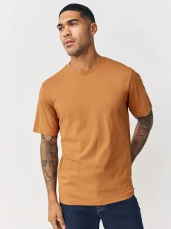 Navy/Green/Burgundy Red/Yellow/Slate/Blue Regular Fit Essential Cotton T-Shirts 6 Pack