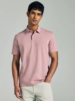 Navy/Grey/Pink Regular Fit Short Sleeve Jersey Polo Shirts 3 Pack