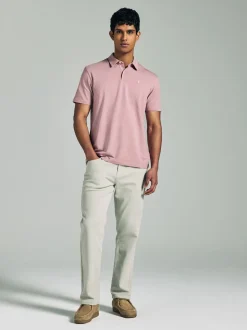 Navy/Grey/Pink Regular Fit Short Sleeve Jersey Polo Shirts 3 Pack