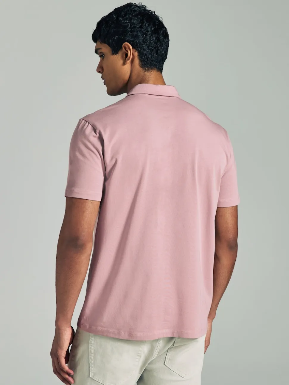 Navy/Grey/Pink Regular Fit Short Sleeve Jersey Polo Shirts 3 Pack