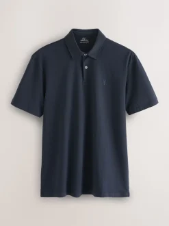 Navy/Grey/Pink Regular Fit Short Sleeve Jersey Polo Shirts 3 Pack