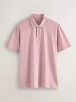 Navy/Grey/Pink Regular Fit Short Sleeve Jersey Polo Shirts 3 Pack