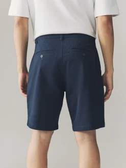 Navy/Stone Loose Fit Stretch Chino Shorts 2 Pack