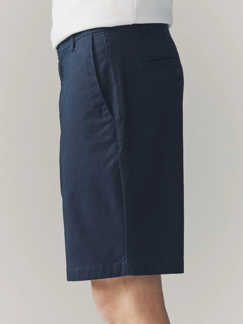 Navy/Stone Loose Fit Stretch Chino Shorts 2 Pack