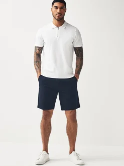 Navy/Stone Straight Fit Stretch Chino Shorts 2 Pack