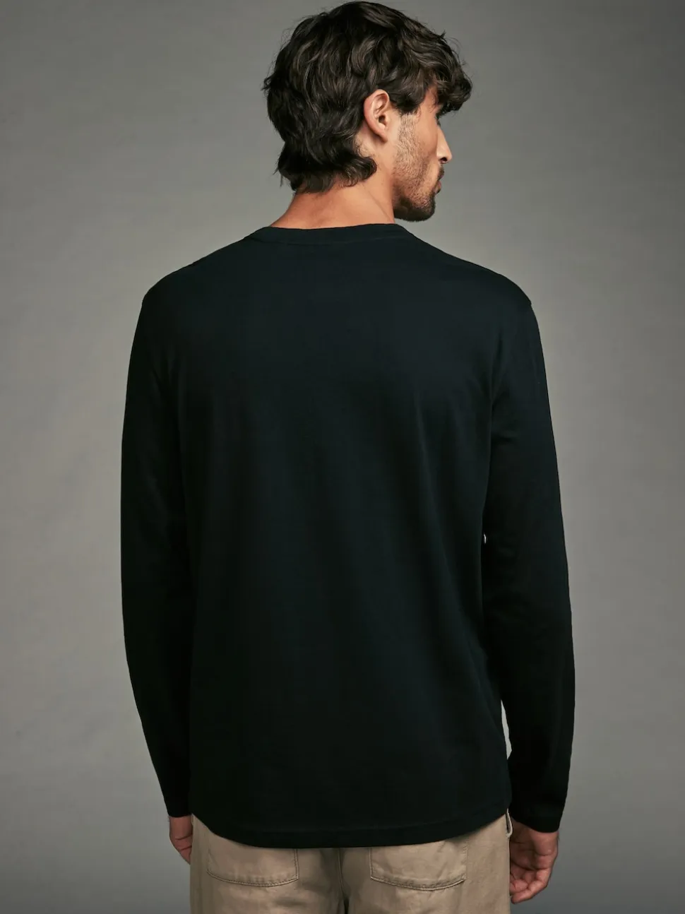Navy/White/Black/Stone Long Sleeve T-Shirts 4 Pack