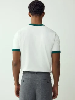 Navy/White/Neutral Stone 3 Pack Slim Fit Ringer T-Shirt