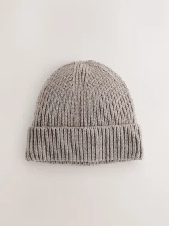 Neutral Brown Beanie Hat