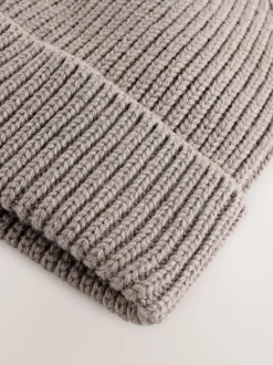Neutral Brown Beanie Hat
