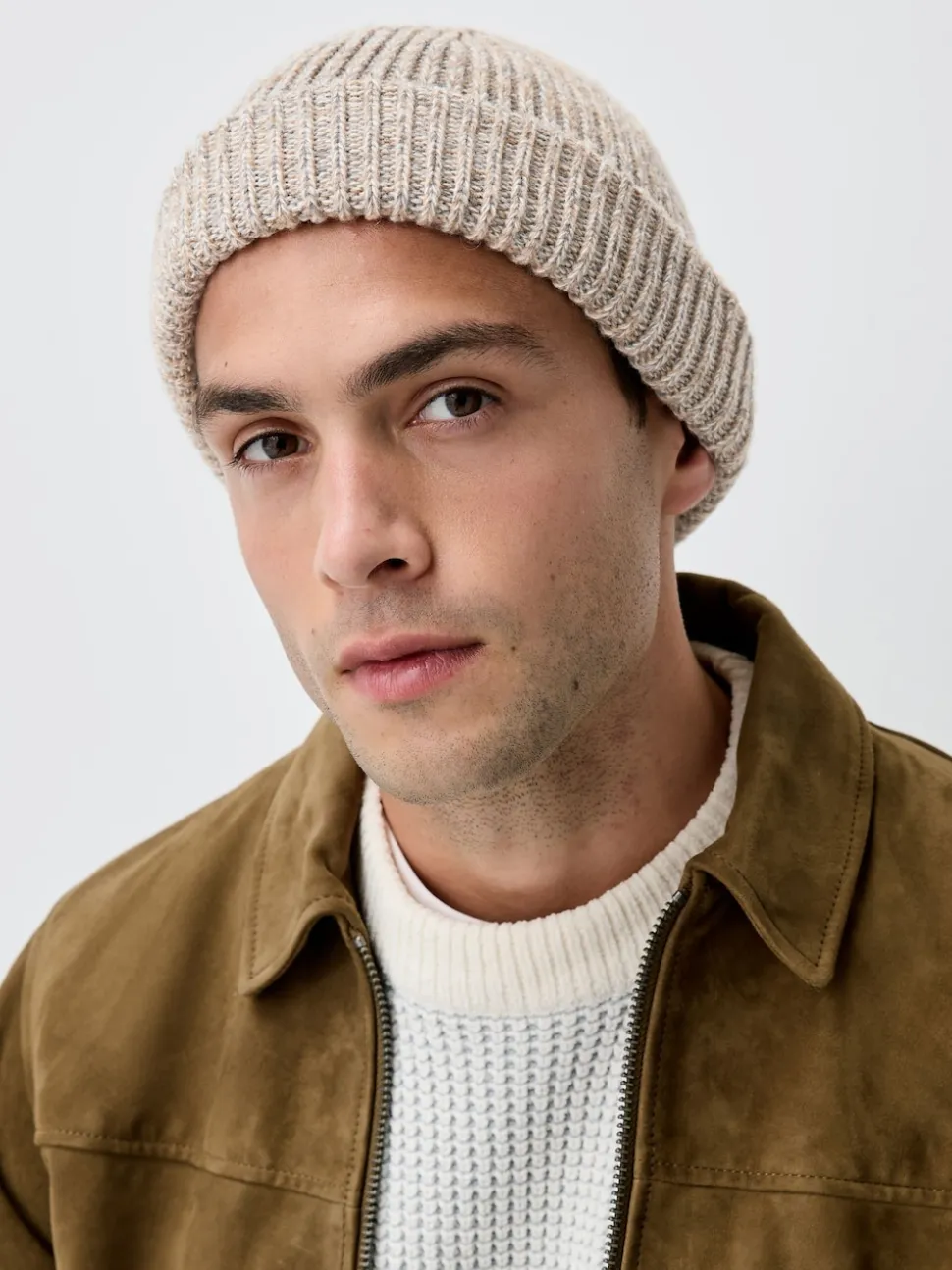 Neutral Brown Beanie Hat