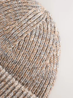 Neutral Brown Beanie Hat