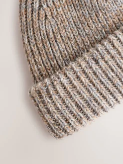 Neutral Brown Beanie Hat