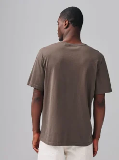 Neutral Brown Regular Fit Essential V-Neck T-Shirt