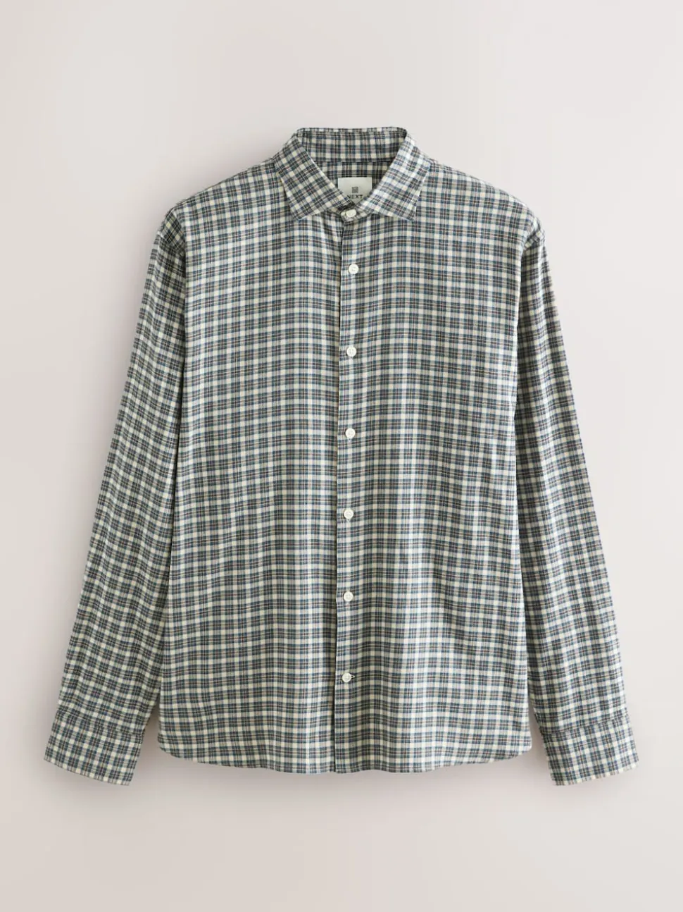Neutral Brushed Flannel Shirt