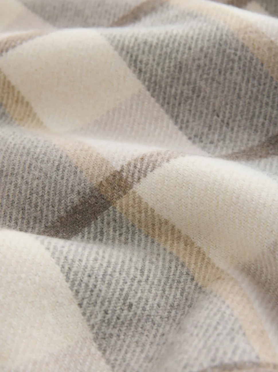 Neutral Check Borg Lined Shacket
