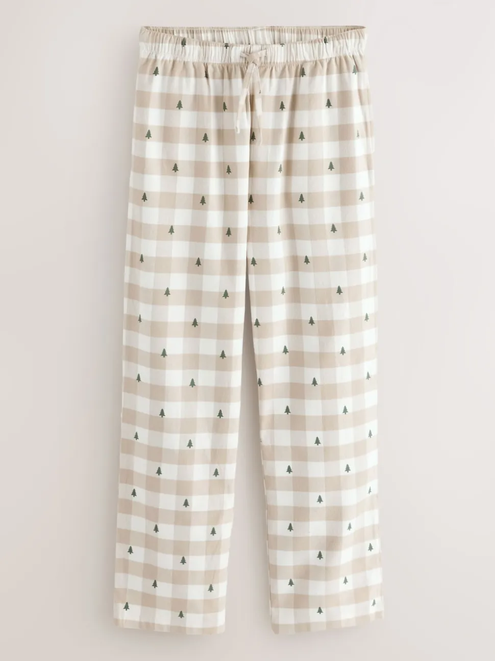 Neutral Check Matching Family Christmas Button Through Pyjamas