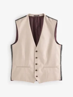 Neutral Flannel Suit Waistcoat