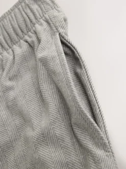 Neutral Herringbone Motionflex Cosy Open Hem Pyjama Bottoms