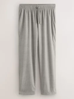 Neutral Herringbone Motionflex Cosy Open Hem Pyjama Bottoms