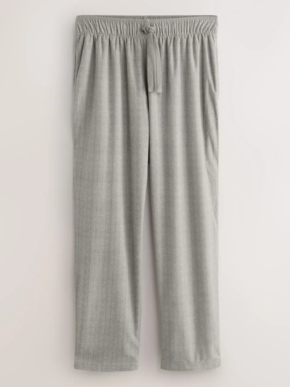 Neutral Herringbone Motionflex Cosy Open Hem Pyjama Bottoms
