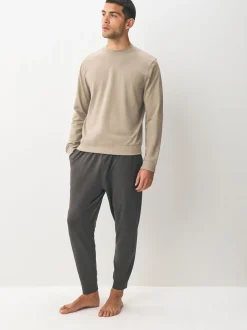 Neutral Lightweight Crew Neck Sweatshirt
