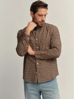 Neutral Long Sleeve Check Shirt