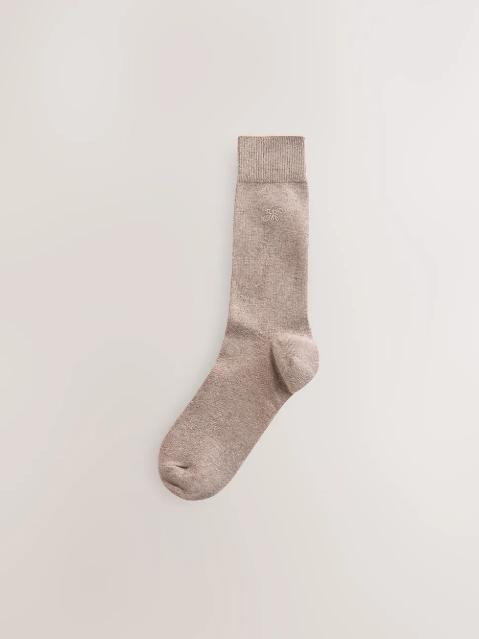 Neutral Marl 5 Pack Embroidered Lasting Fresh Socks