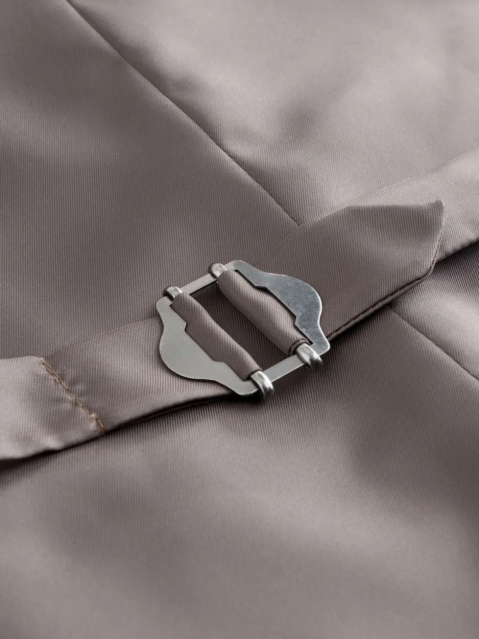 Neutral Merino Wool Blend Suit Waistcoat