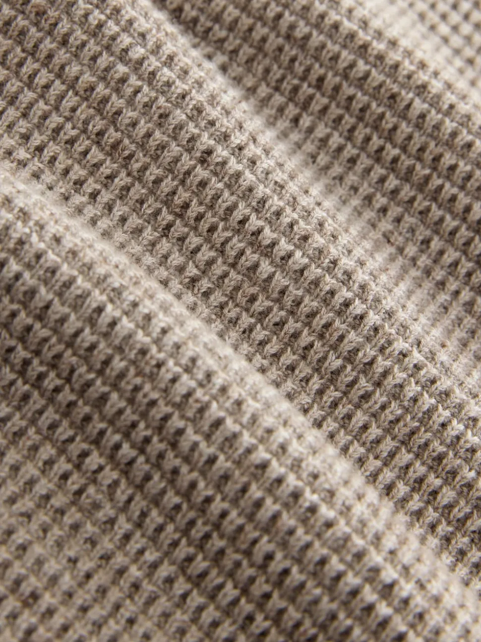 Neutral Plain N.Premium Regular Fit Cotton Rich Textured Premium Quarter Zip Jumper