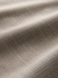 Neutral Regular Fit Contrast Fabric Detail Suit Trousers