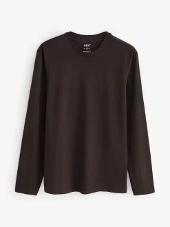Neutral Regular Fit Regular Fit Long Sleeve 100% Cotton T-Shirts 5 Pack