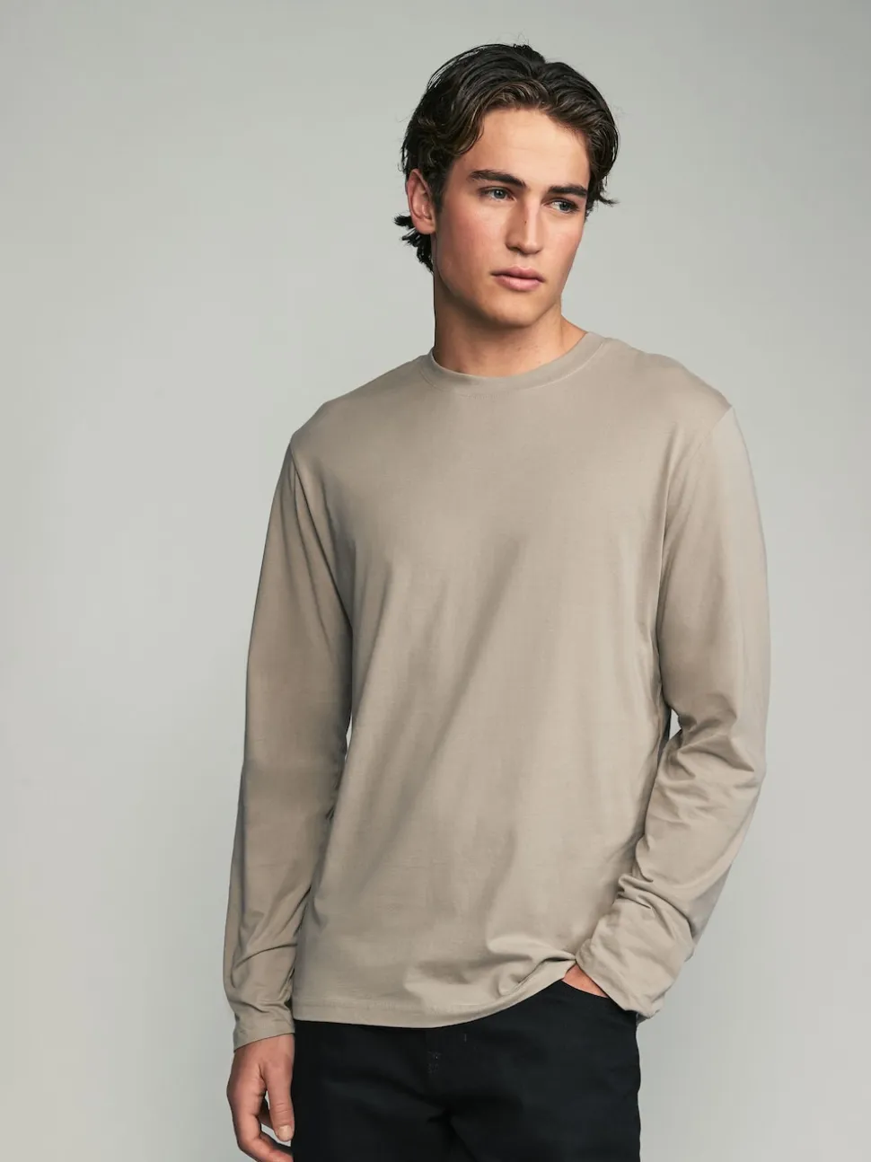 Neutral Regular Fit Regular Fit Long Sleeve 100% Cotton T-Shirts 5 Pack