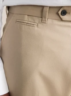 Neutral Regular Fit Signature 100% Wool Trousers With Motion Flex Waistband