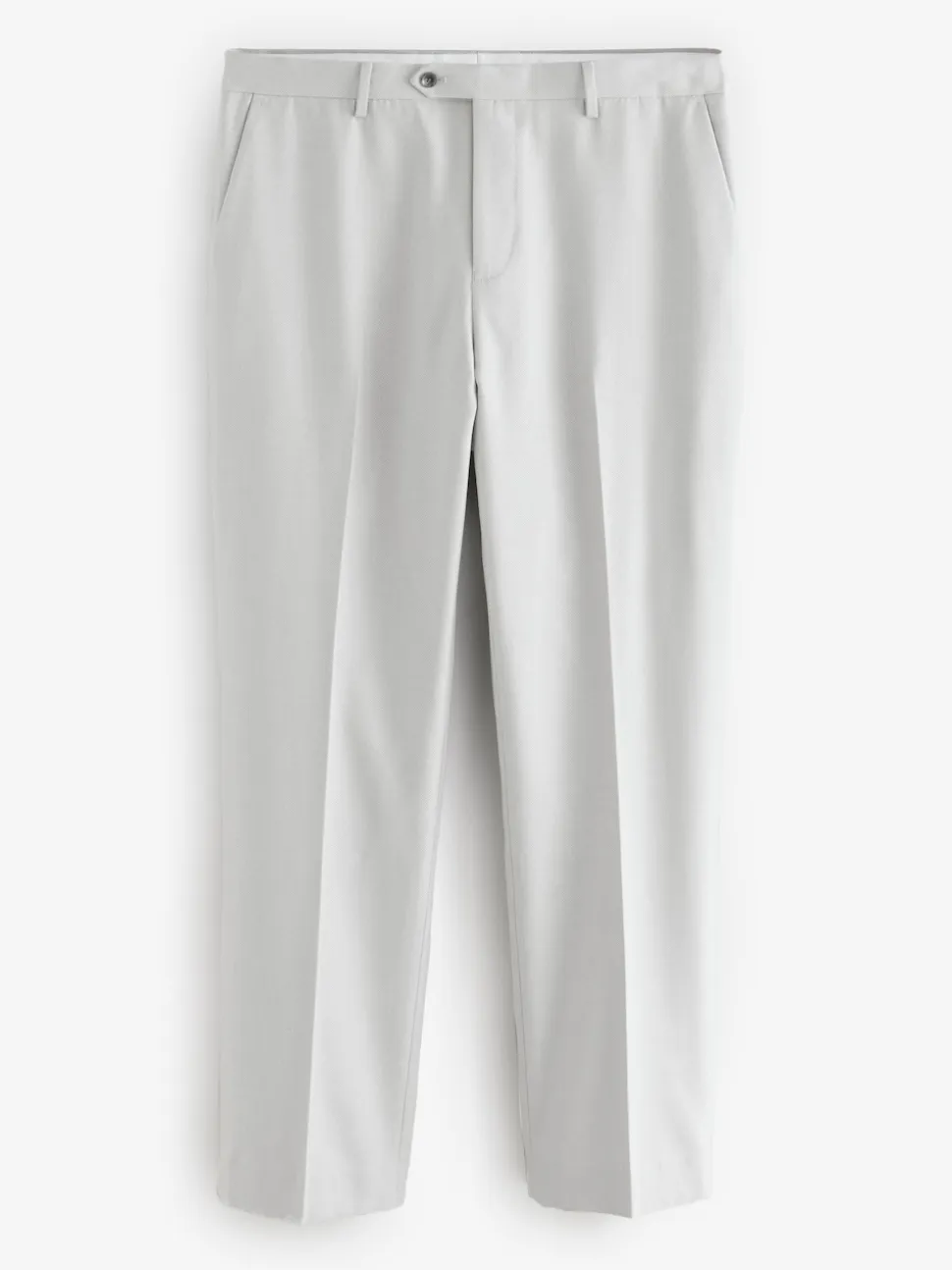 Neutral Regular Fit Textured Suit Trousers