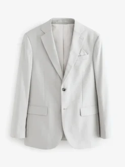 Neutral Regular Fit Textured Suit Jacket