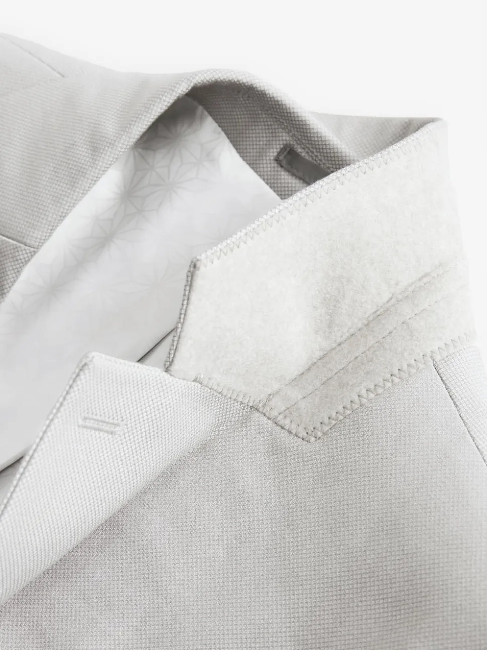 Neutral Regular Fit Textured Suit Jacket