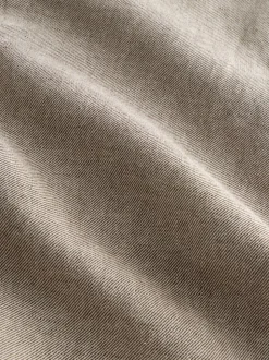 Neutral Regular Tapered Fit Linen Twill Trousers