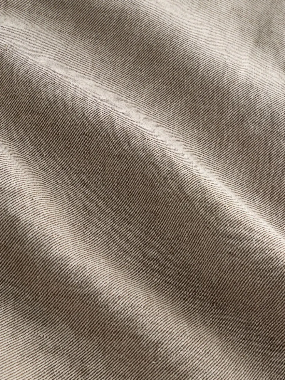 Neutral Regular Tapered Fit Linen Twill Trousers