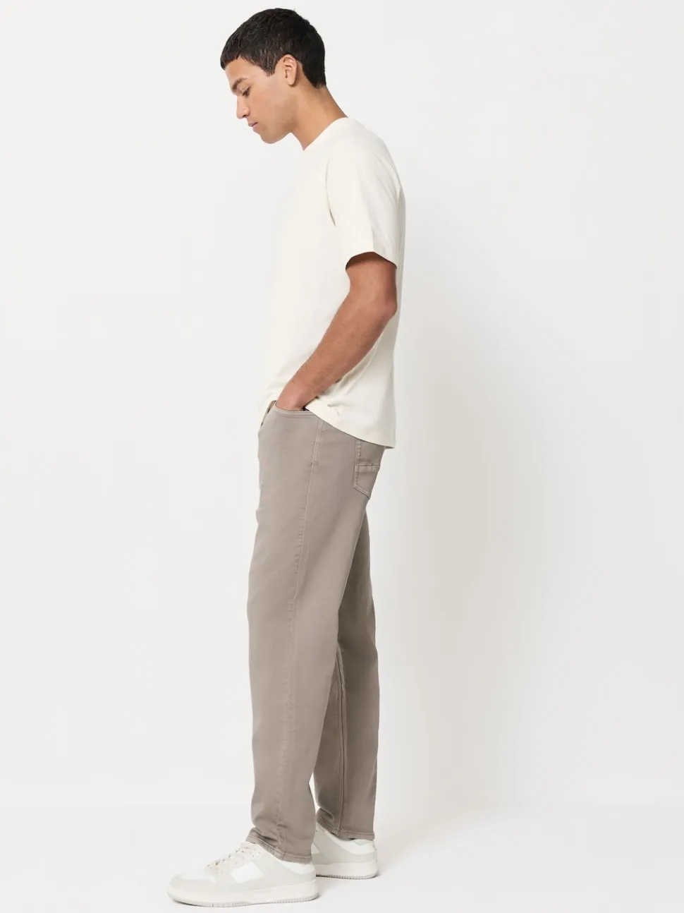 Neutral Regular Tapered Fit Comfort Stretch Jeans