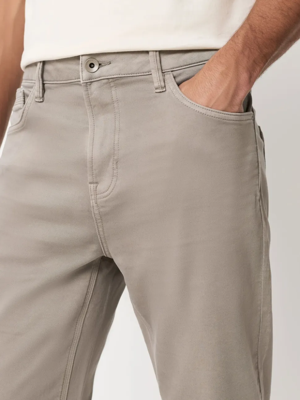 Neutral Regular Tapered Fit Comfort Stretch Jeans