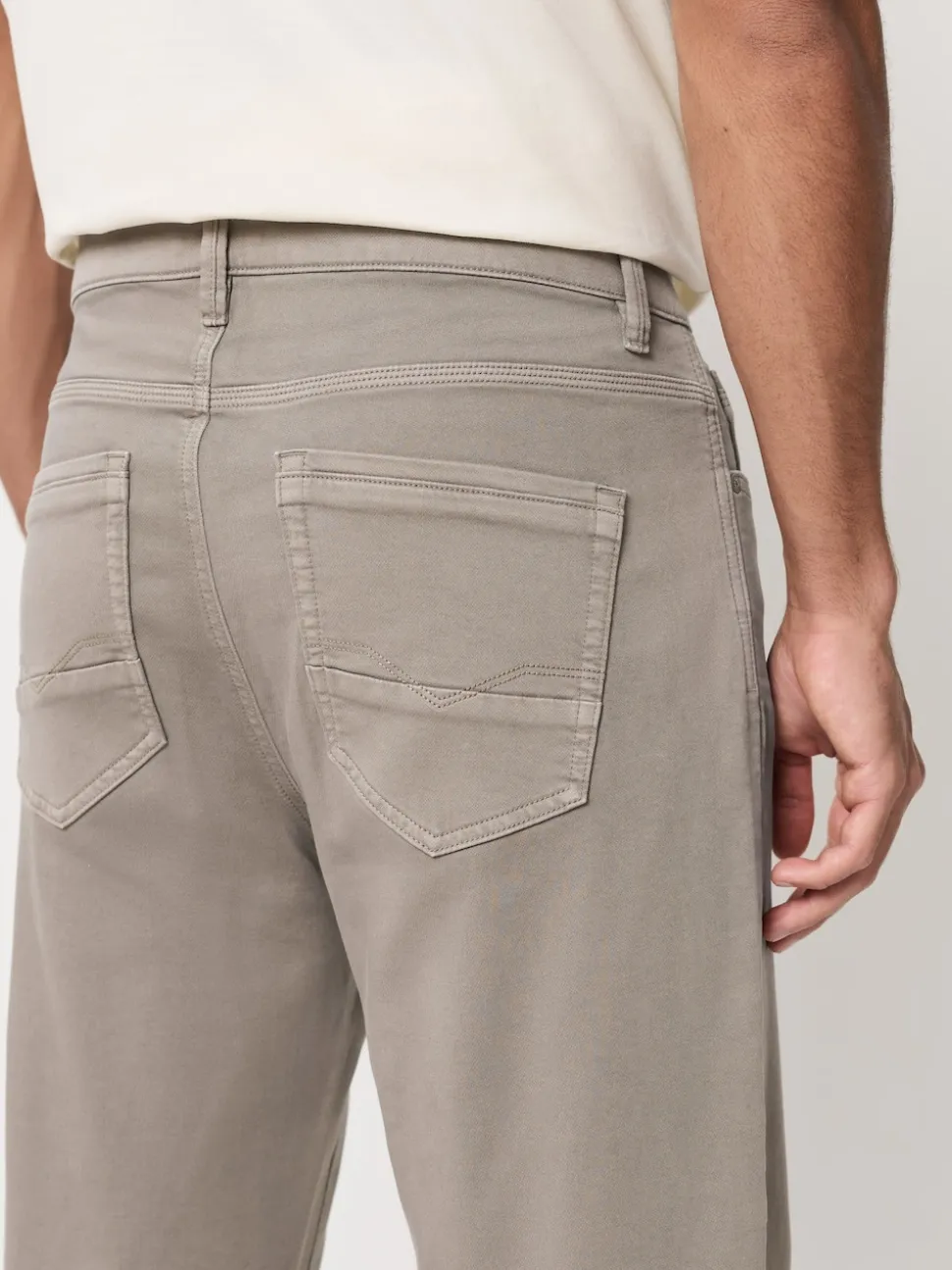Neutral Regular Tapered Fit Comfort Stretch Jeans