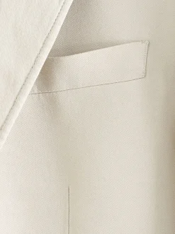 Neutral Slim Fit Cotton TENCEL™ Suit Jacket