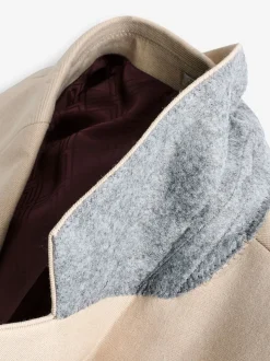 Neutral Slim Fit Flannel Suit Jacket