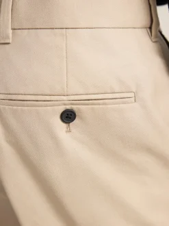 Neutral Slim Fit Signature 100% Wool Trousers With Motion Flex Waistband