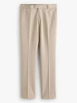 Neutral Slim Fit Stretch Smart Trousers