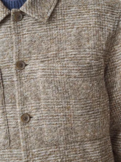 Neutral Smart Check Jacket with Wool