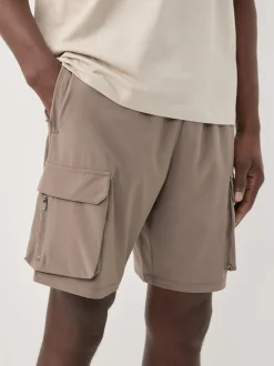 Neutral Stone Active Cargo Gym Training Shorts