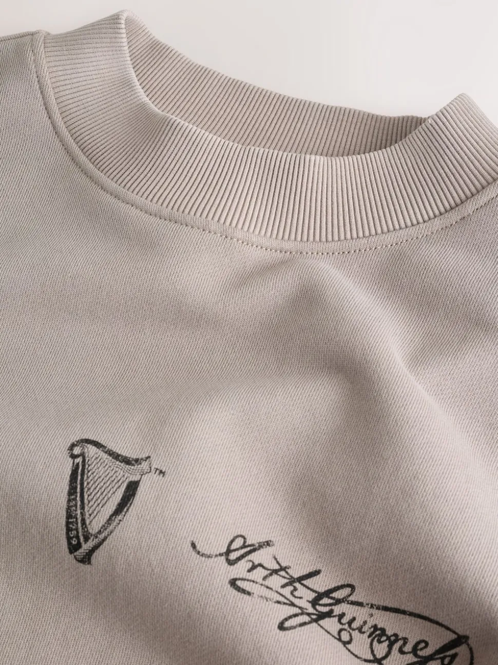 Neutral Stone Guinness Licence Graphic Crew Sweatshirt