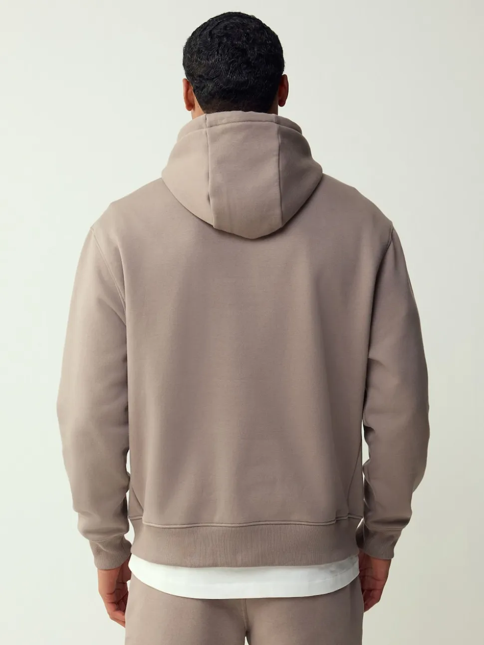 Neutral Stone Regular Fit Heavyweight Cotton Rich Jersey Hoodie