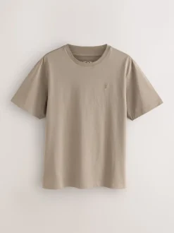 Neutral Stone Regular Fit Stag T-Shirt